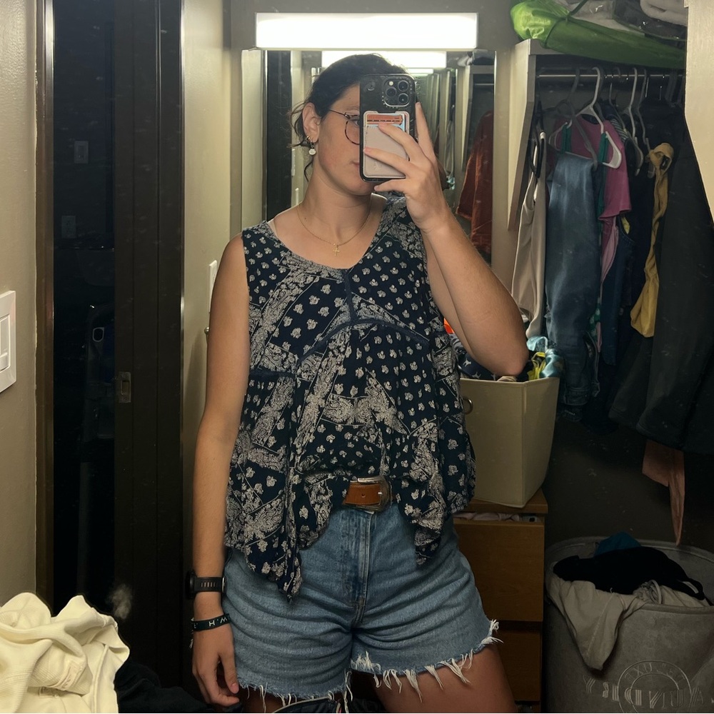ANGIE patchwork bandana top